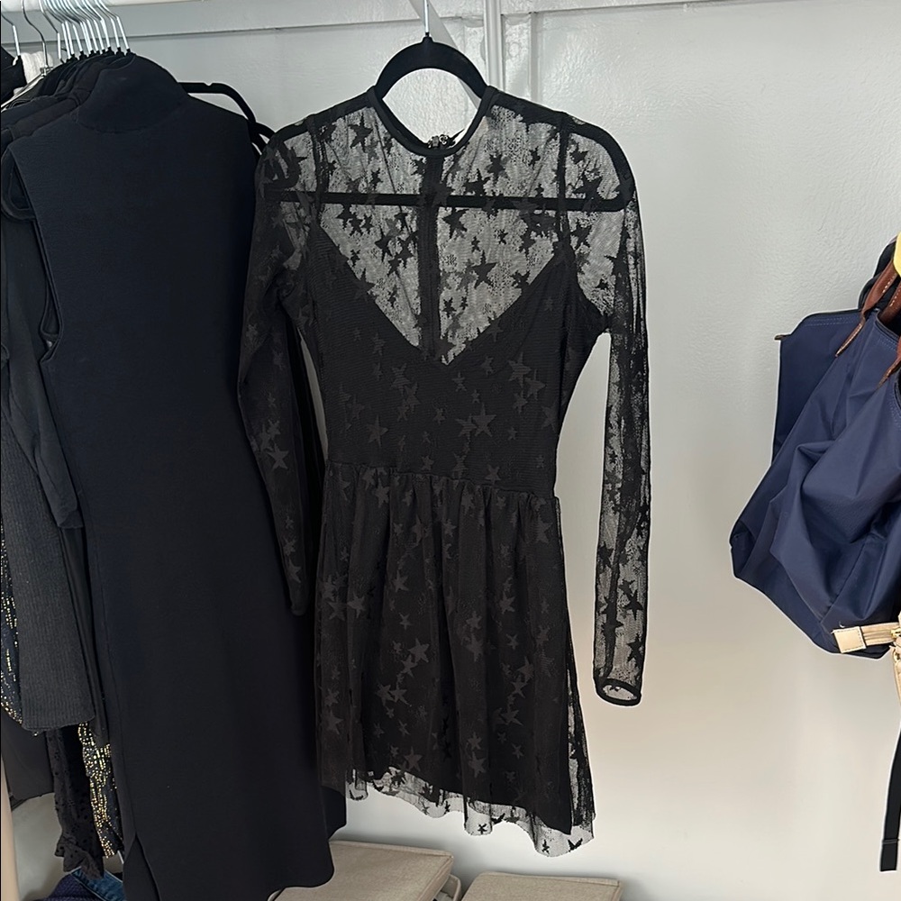 by the way. Black Star Lace Long Sleeve Dress